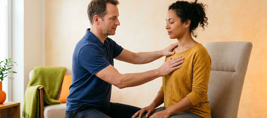 Osteopathie - Brust Behandlung (Bild: Freepik AI / Magnific)